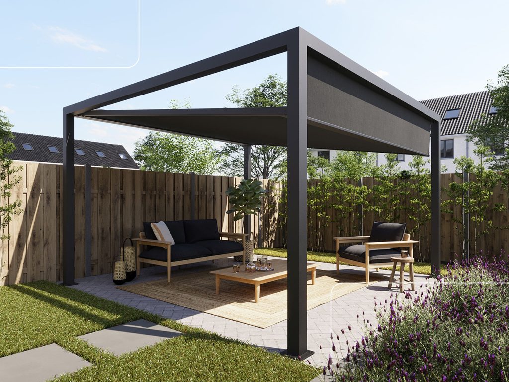 buitenzonwering terras knikarmscherm